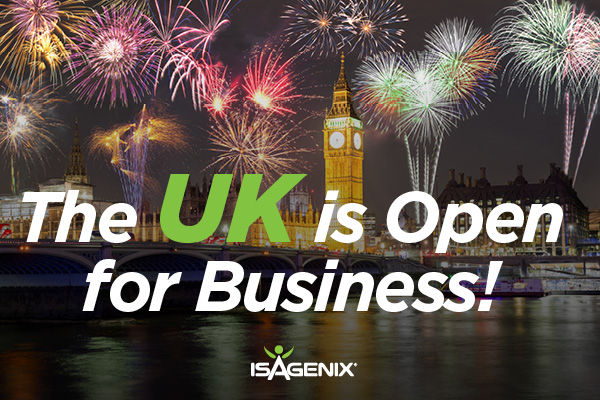 Isagenix UK Now Open