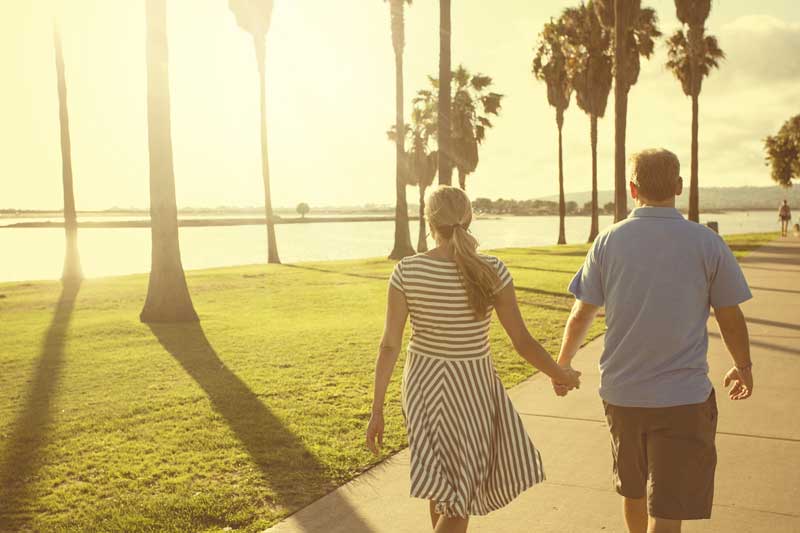 Take a walk along the beach