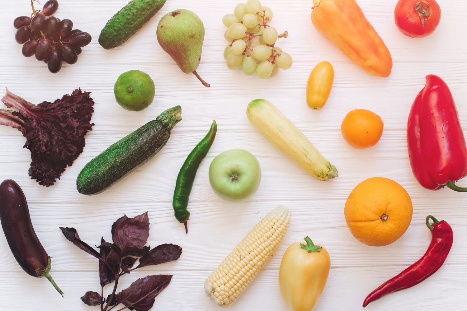 Eating a variety of different coloured food can have health benefits