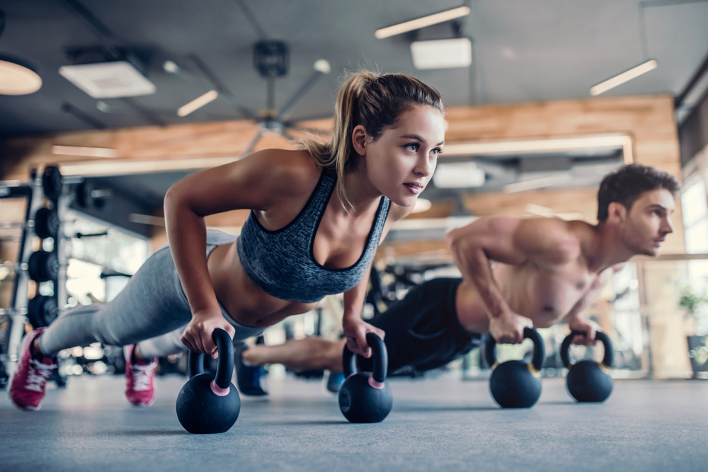 Couple in gym