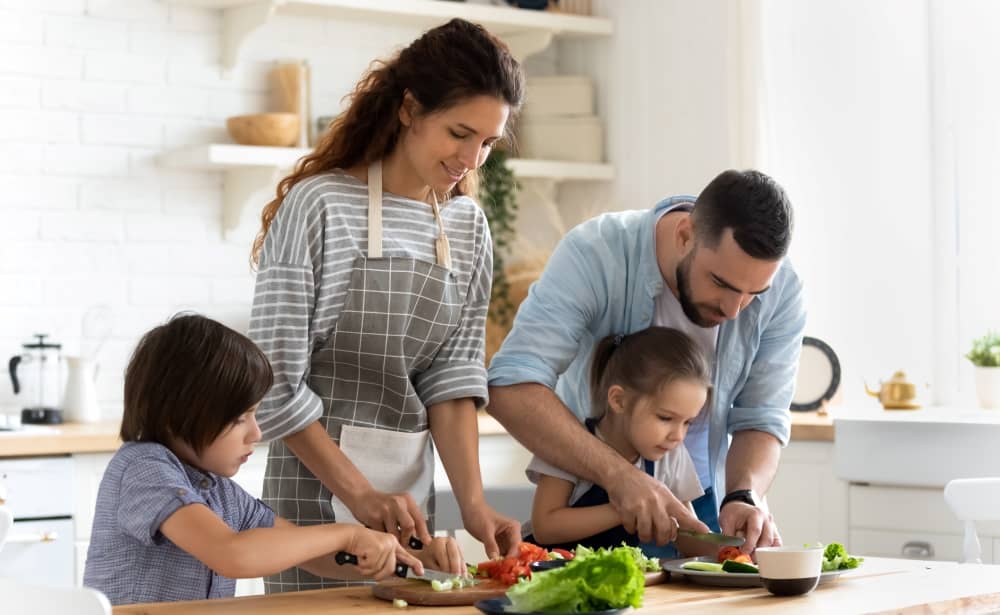 Cooking with children gives you the chance to introduce them to fresh, healthy food.